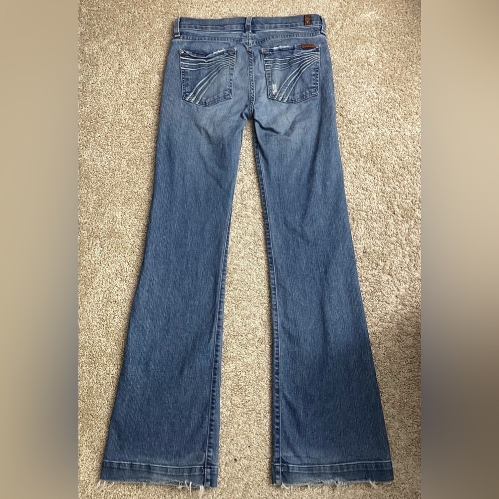 (sold) Dojo 7 For All Mankind Flare Leg Jeans Casual School Vintage Bootcut - Picture 2 of 9